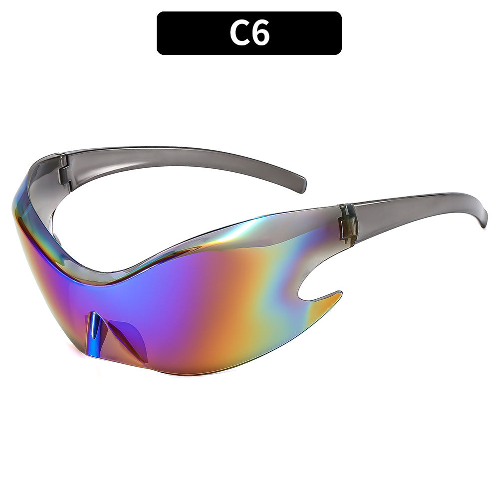 Gafas de sol de PC de montar divertidas y2k de una pieza